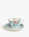 ROYAL ALBERT ポルカブルー ヴィンテージ チャイナ ティーカップ&ソーサー 2個セット Polka Blue Vintage china teacu...