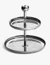 CHRISTOFLE 2段式銀メッキペストリースタンド 14.5cm Two-tier silver-plated pastry stand 14.5cm