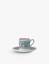 WEDGWOOD フィレンツェのターコイズ陶器のコーヒーカップとソーサー Florentine Turquoise china coffee cup and s...