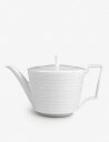 WEDGWOOD 凹版エンボス加工のボーンチャイナティーポット 1L Intaglio embossed bone-china teapot 1L