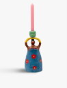 LAETITIA ROUGET ニーナ 手描き陶器キャンドルホルダー 25cm Nina hand-painted ceramic candleholder 2...