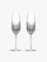 WATERFORD リズモア ダイヤモンド クリスタルガラス フルートグラス 2個セット 315ml Lismore Diamond crystal-glass...
