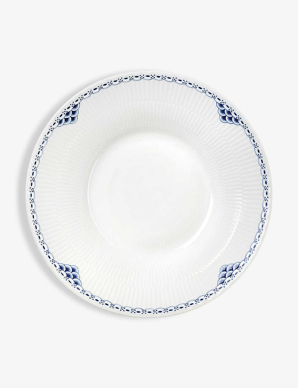 ROYAL COPENHAGEN �ץ�󥻥��졼���ܡ��������￼�� 24cm Princess lace-border porcelain deep plate...