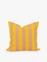 A WORLD OF CRAFT BY AFROART エマヌエラ ストライプコットンクッションカバー 50cm x 50cm Emanuela striped...