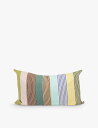 A WORLD OF CRAFT BY AFROART ブリアナストライプコットンクッションカバー 50cm x 90cm Brianna striped co...