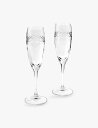 WEDGWOOD ネオクリスタルシャンパンフルート2個セット Neo Crystal Champagne Flutes Set of Two