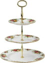 ROYAL ALBERT I[h Jg[ [Y 3eBA[ P[L X^h Old Country Roses 3-tier cake stand