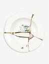 SELETTI マーカントニオ キンツギ ポーセレイン スープ プレート 22cm Marcantonio Kintsugi porcelain soup pl...