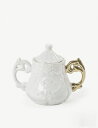 SELETTI アイウェアーズ ゴールド ボーンチャイナ ポーセレイン シュガー ボウル 23cm I-Wares Gold bone china porcelain sugar bowl 23cm