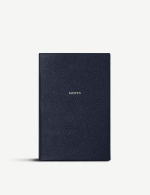 SMYTHSON ノーツ チェルシー レザー ノートブック 16.7cm x 11.2cm Notes Chelsea leather notebook 16.7cm x 11.2cm #NAVY