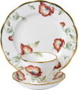 ROYAL ALBERT 100 イヤー ポピー 3ピース ティー セット (1970s) 100 years poppy 3-piece tea set (1...