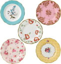 ROYAL ALBERT 100 イヤー 5ピース サイド プレート セット (1950-1990) 100 years 5-piece side plate ...