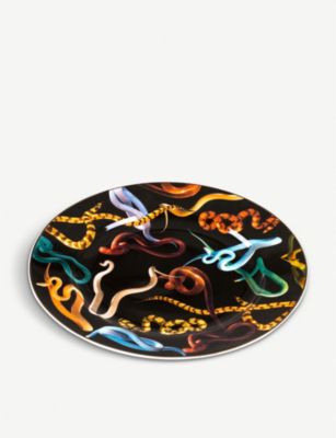 SELETTI ZbeB EFA[Y gCbgy[p[ |[ZC Xl[N v[g 27cm Seletti Wears Toiletpaper porcelain snake plate 27cm