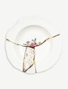 SELETTI マルカントニオ キンツギ ポーセレイン スープ プレート 22cm Marcantonio Kintsugi porcelain soup pl...