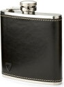 ASPINAL OF LONDON クラシック スムース レザー ヒップ フラスコ Classic smooth leather hip flask #BLAC...