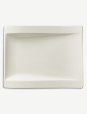 VILLEROY & BOCH j[EF[u N^M[ |[ZC uCNt@Xg v[g 26cm NewWave rectangular porcelain breakfast plate 26cm