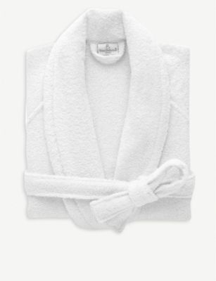 YVES DELORME Gg[ Rbguh [u Etoile cotton-blend robe #BLANC