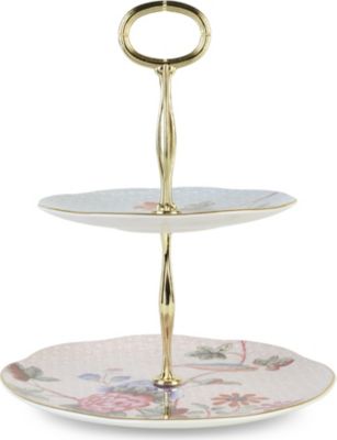 WEDGWOOD NbN[ c[eBA P[LX^h Cuckoo two-tier cake stand