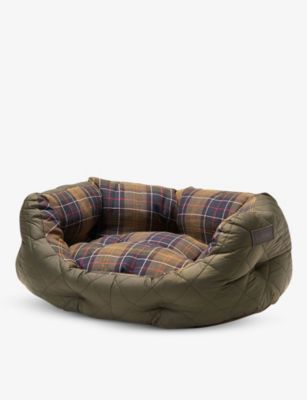BARBOUR キルト チェック コットン アンド シェル ドッグ ベッド Quilted checked cotton and shell dog bed