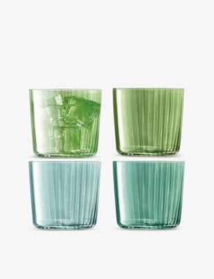 LSA ジェムズ アソート ジェイド グラス タンブラー 4個セット Gems Assorted Jade glass tumblers set of four