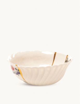 SELETTI LcM N2 |[ZC Ah 24ct S[h {E 15.2cm Kintsugi N2 porcelain and 24ct gold bowl 15.2cm #NONE