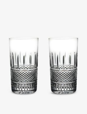 WATERFORD アイリッシュ レース クリスタル ハイボール グラス 2個セット Irish Lace crystal HiBall glasses set of two