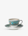 WEDGWOOD フロレンティン ターコイズ レイ ボーンチャイナ ティーカップ アンド ソーサー セット Florentine Turquoise Leigh...