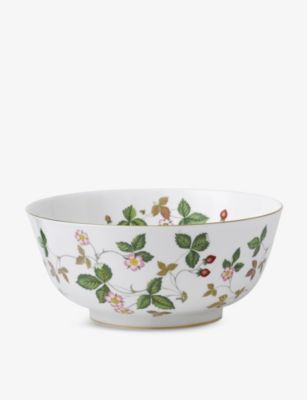 WEDGWOOD Ch Xgx[ t@C{[`Ci T_ {E 25cm Wild Strawberry fine bone china salad bowl 25cm