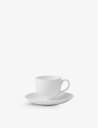 WEDGWOOD ホワイト ボーンチャイナ ティーカップ アンド ソーサー 2個セット White bone china teacup and saucer set of two