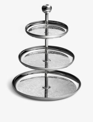 CHRISTOFLE n[fB fGf X[eBA[h Vo[v[ebh fU[g X^h 23.2cm Jardin deEden three-tiered silver-plated dessert stand 23.2cm