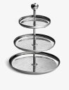 CHRISTOFLE ハーディン デエデン スリーティアード シルバープレーテッド デザート スタンド 23.2cm Jardin d‘Eden three-tiered silver-plated dessert stand 23.2cm