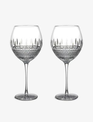 WATERFORD アイリッシュ レース クリスタル レッド ワイン グラス 2個セット Irish Lace crystal red wine glasses set of two