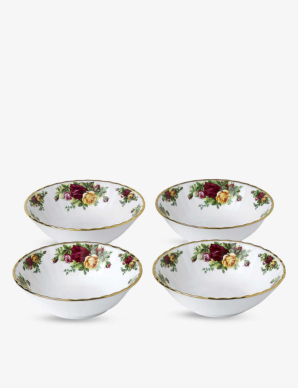 ROYAL ALBERT I[h Jg[ [Y {E 4s[X Zbg Old Country Roses bowls 4-piece set