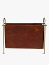 SOHO HOME ミールド レザー アンド ブラス マガジン ラック 48cm Meard leather and brass magazine rack 48cm