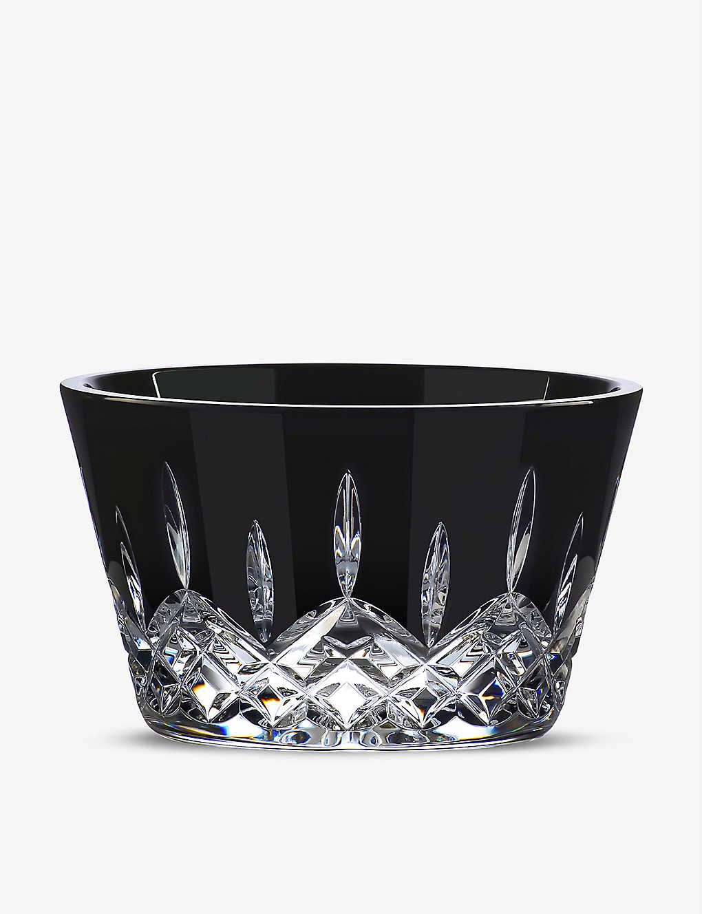 WATERFORD YA ubN NX^ {E 12.5cm Lismore Black crystal bowl 12.5cm