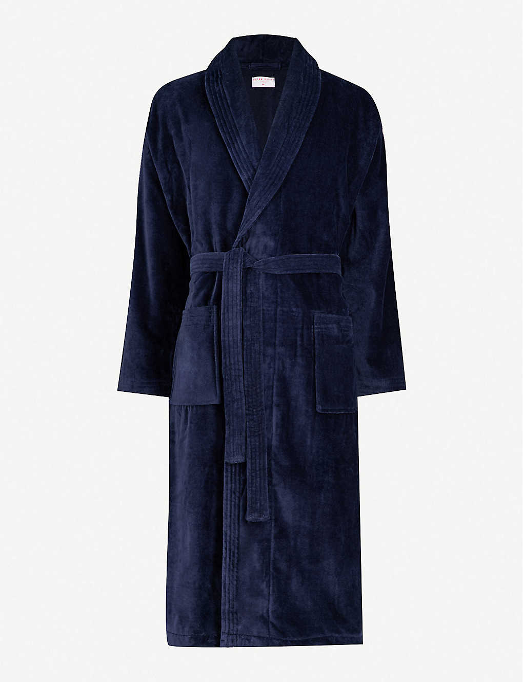 DEREK ROSE gC^ Rbg hbVO KE Tritan cotton dressing gown #NAVY