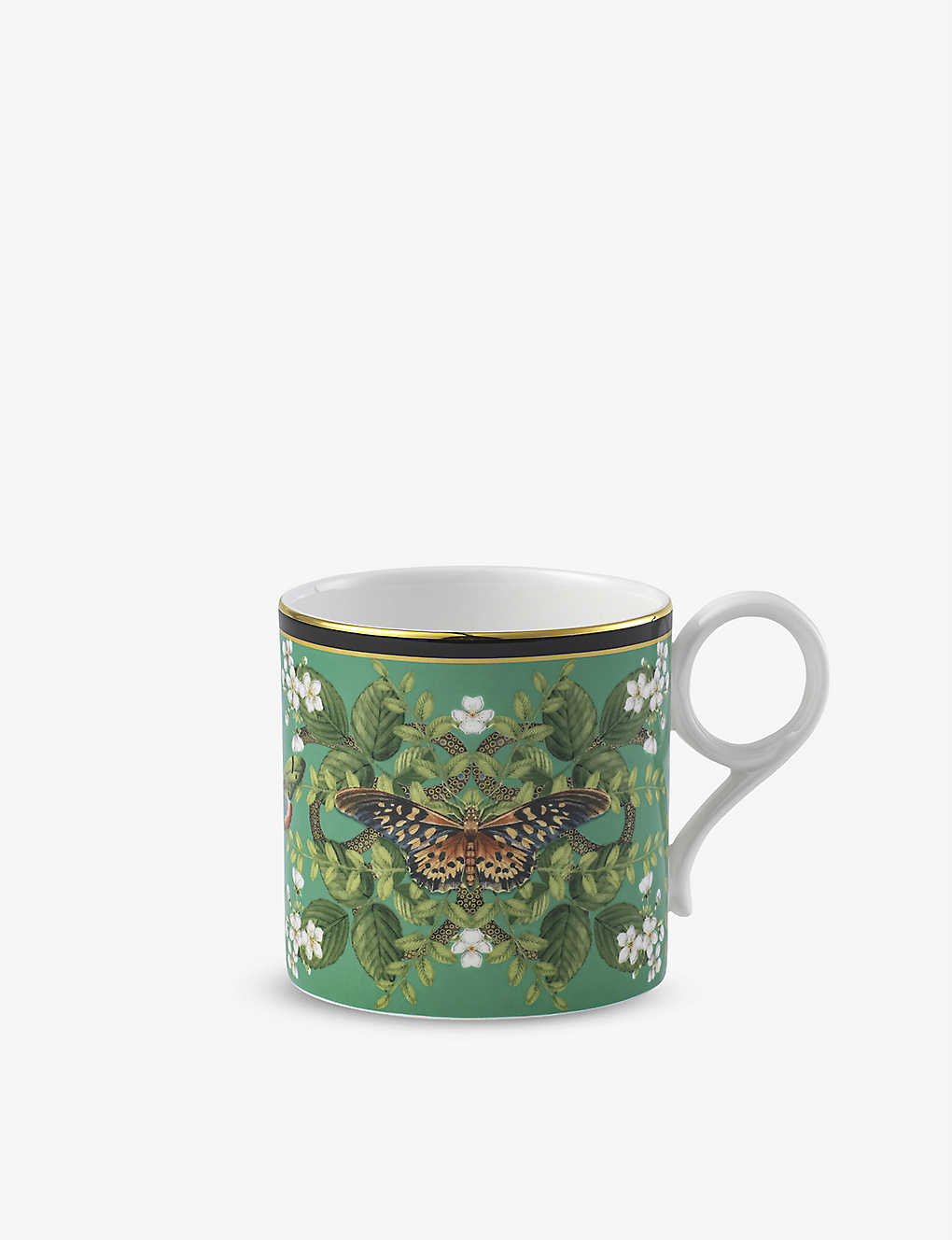 WEDGWOOD エメラルド フォレスト ドラゴンフライプリント ポーセレイン マグ 280ml Emerald Forest dragonfly-print porcelain mug 280ml