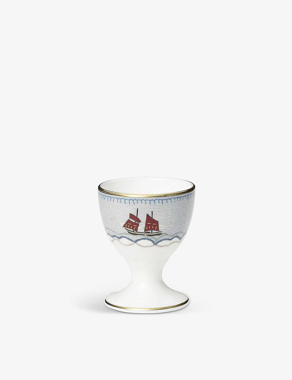 WEDGWOOD ZC[ t@C{[`Ci Ah 22ct S[h GbOJbv 6.5cm Sailor fine bone-china and 22ct gold egg cup 6.5cm