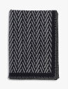 JOHNSTONS バスケット ウェーブ ジャカード ウール アンド カシミアブレンド ブランケット 190x140cm Basket weave jacqua...