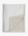 JOHNSTONS リバーシブル ウール アンド カシミアブレンド ブランケット 190cm x 140cm Reversible wool and cashm...