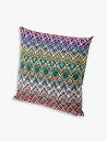 MISSONI HOME A} WOUO EH[u NbV 60cm x 60cm Amarillo zigzag woven cushion 60cm x 60cm #MULTI-COLOURED