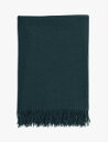 JOHNSTONS タッセル カシミア スロー Tasselled cashmere throw #GREEN