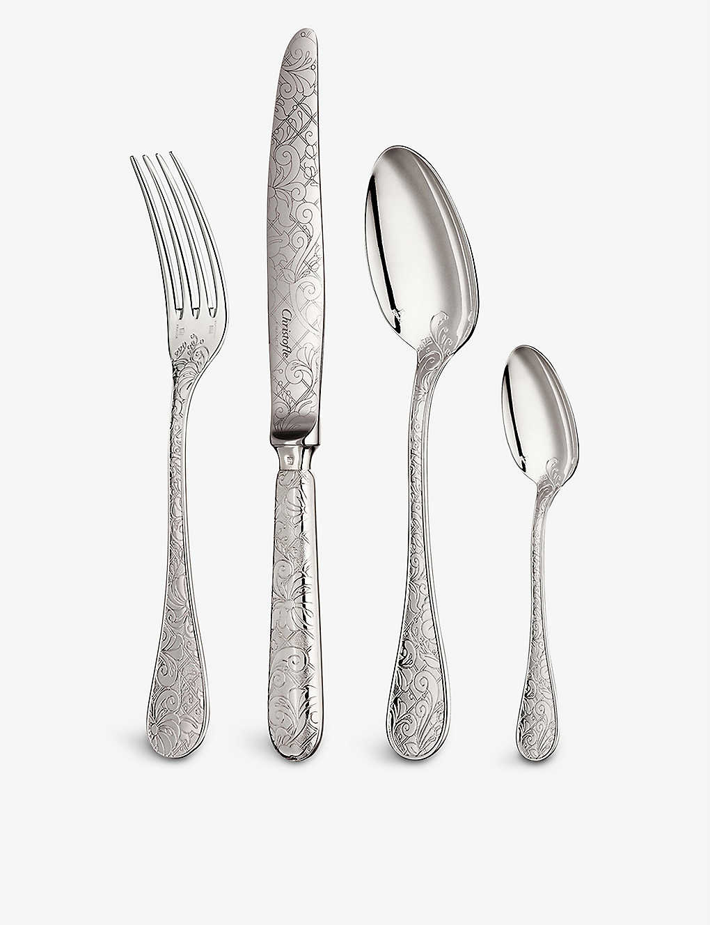 CHRISTOFLE ϡǥ ǥǥ С ץ졼 24ԡ ȥ꡼ å Jardin dEden silver plated 24-piece cutlery set