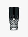 WATERFORD YA ubN NX^ x[X 25cm Lismore Black crystal vase 25cm