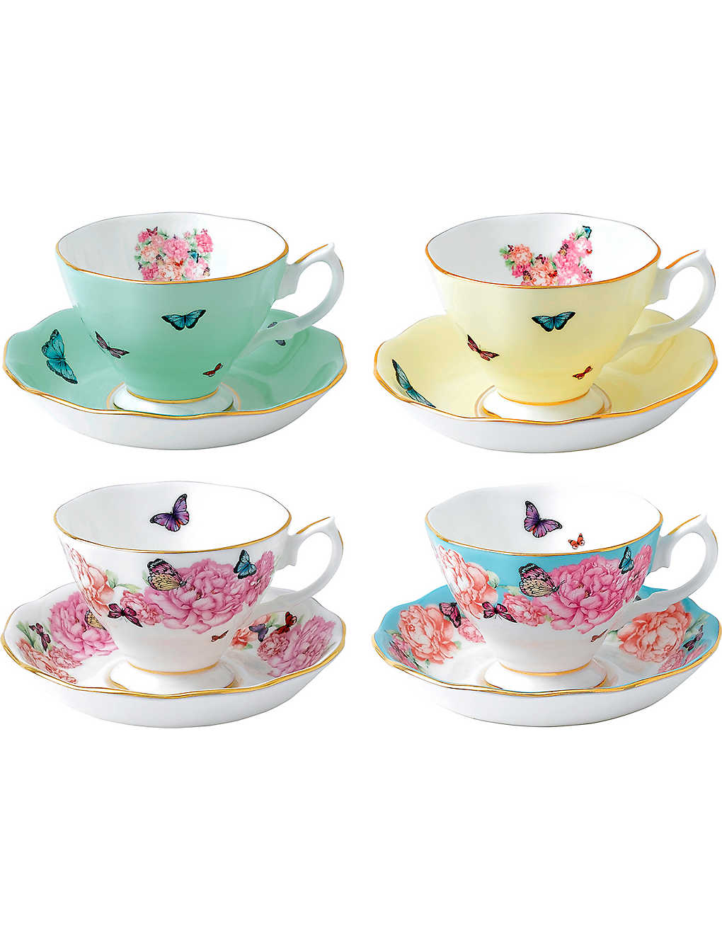 ロイヤルアルバート ティーカップ ROYAL ALBERT ミランダカー フレンドシップ ティーカップ アンド ソーサー 4個セット Miranda Kerr friendship teacups and saucers set of four