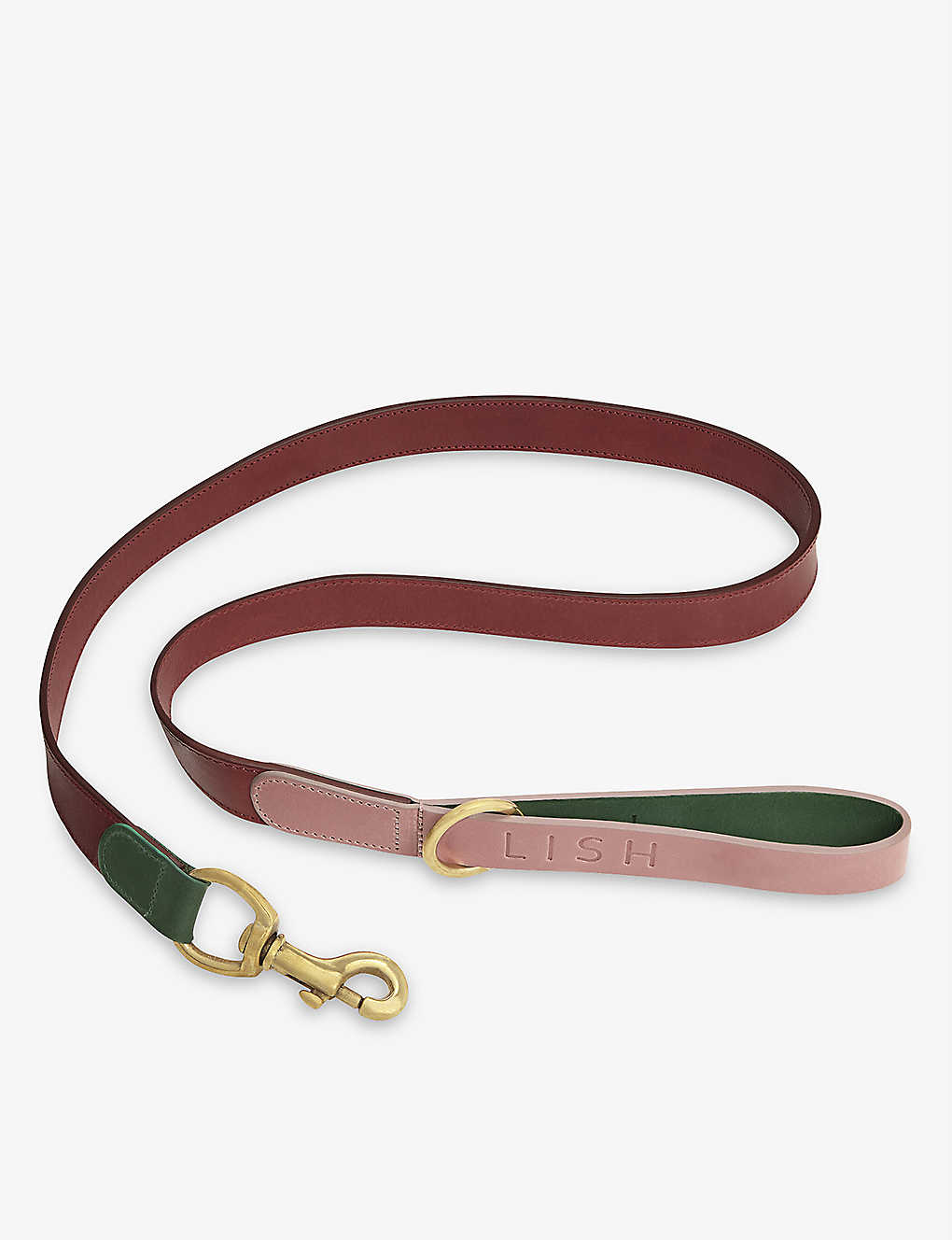 LISH ウォルター スモール レザー ドッグ リード Walter small leather dog lead #PINK