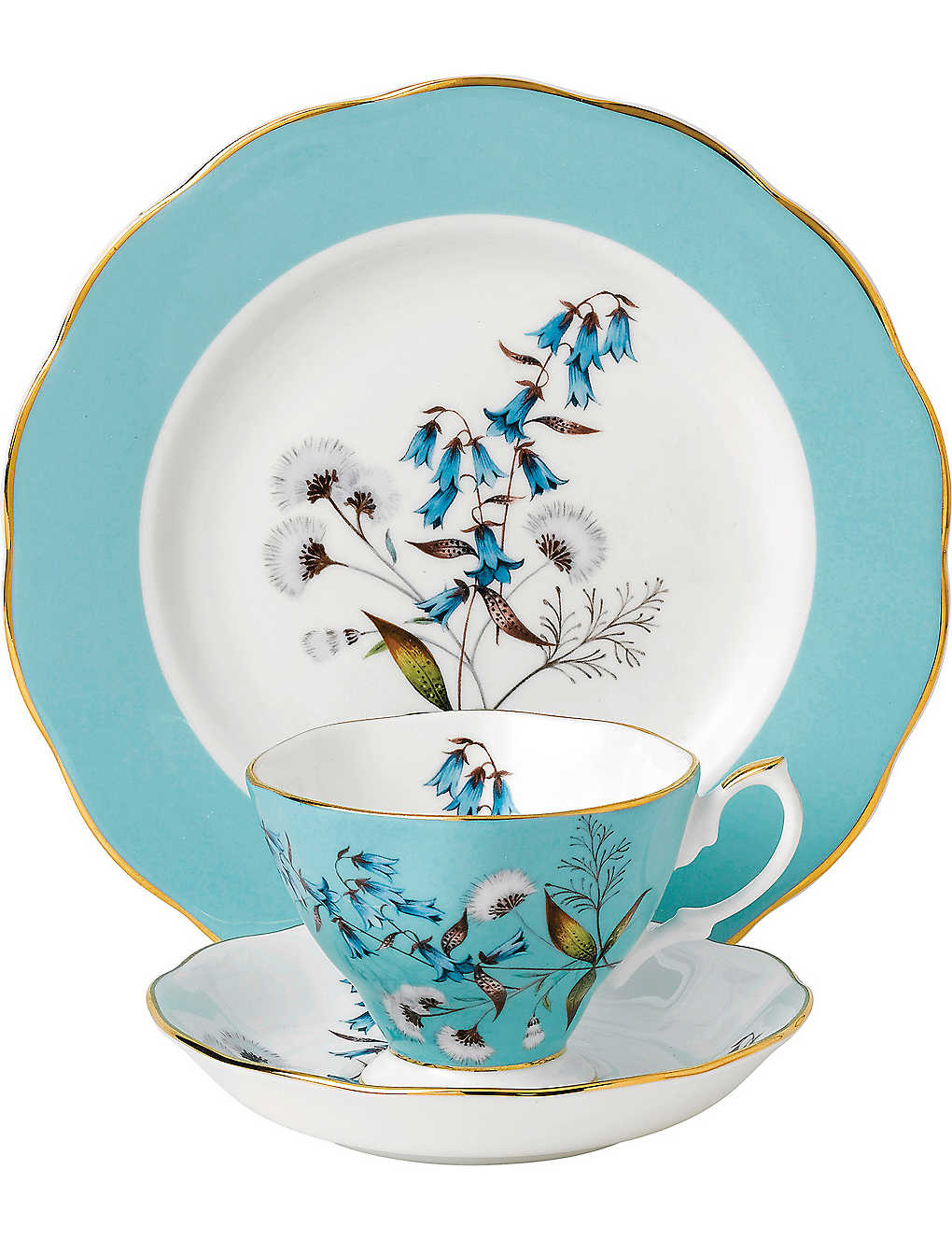 ROYAL ALBERT 100 イヤー フェスティバル 3ピース ティーセット (1950's) 100 years festival 3-piece tea set (1950's)