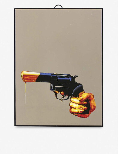 SELETTI トイレットペーパー プラスティック アンド グラス リボルバー ミラー Toiletpaper plastic and glass revolver mirror #NONE SELETTI トイレットペーパー プラスティック アンド グラス リボルバー ミラー Toiletpaper plastic and glass revolver mirror #NONE