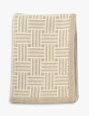 JOHNSTONS バスケット ウィーブ ジャカード ウール アンド カシミアブレンド スロー 180cm x 131cm Basket weave jacqu...