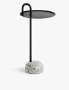 HAY ボウラー パウダーコート スチール アンド グラナイト サイド テーブル Bowler powder-coated steel and granite side table BLACK